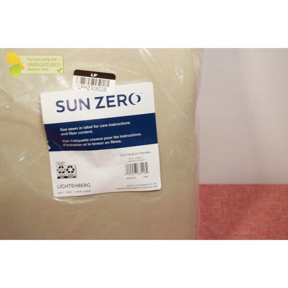 Sun Zero 40x84" Blackout Bergen Rod Pocket Curtain Panel Cream* - Picture 3 of 4